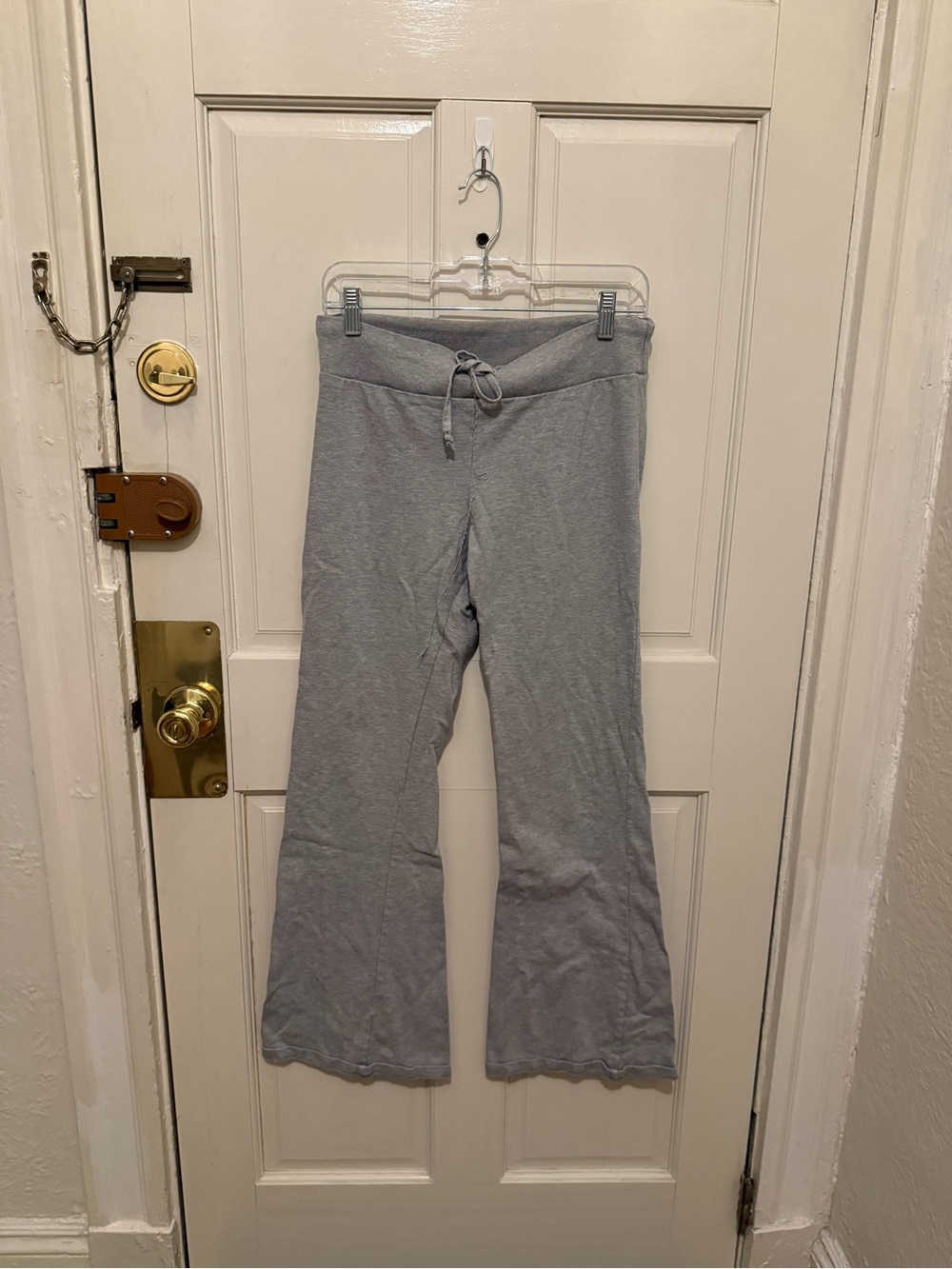 Brandy Melville Gray Drawstring Flare Cotton Sweatpants - OS